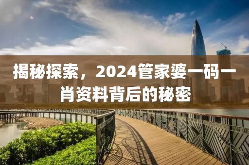揭秘探索，2024管家婆一码一肖资料背后的秘密