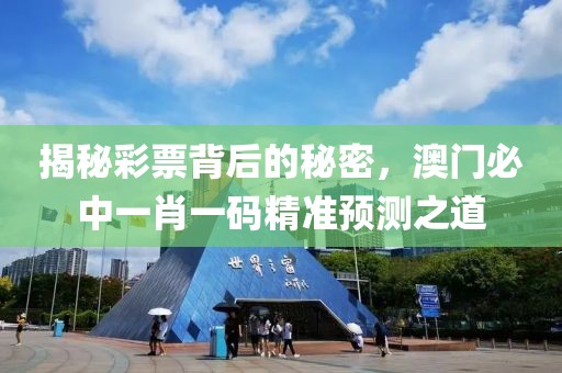 揭秘彩票背后的秘密，澳门必中一肖一码精准预测之道