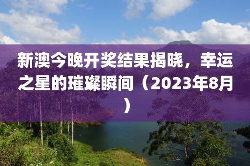 新澳今晚开奖结果揭晓，幸运之星的璀璨瞬间（2023年8月）