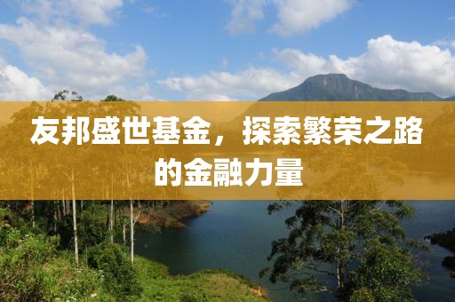 友邦盛世基金，探索繁荣之路的金融力量
