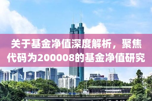 关于基金净值深度解析，聚焦代码为200008的基金净值研究