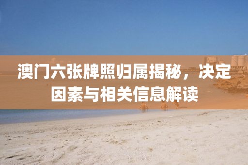 澳门六张牌照归属揭秘，决定因素与相关信息解读