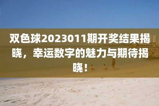 双色球2023011期开奖结果揭晓，幸运数字的魅力与期待揭晓！