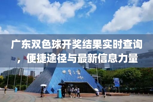 广东双色球开奖结果实时查询，便捷途径与最新信息力量