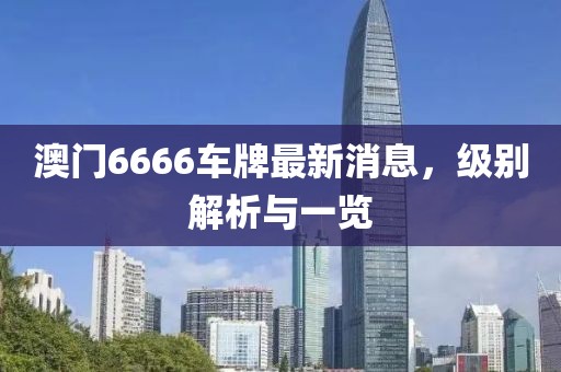 澳门6666车牌最新消息，级别解析与一览