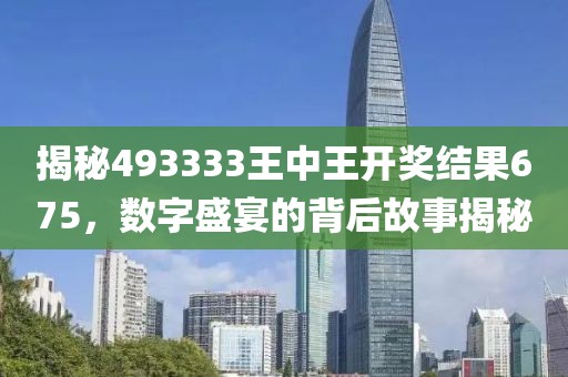 揭秘493333王中王开奖结果675，数字盛宴的背后故事揭秘