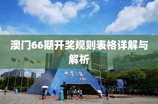 澳门66期开奖规则表格详解与解析