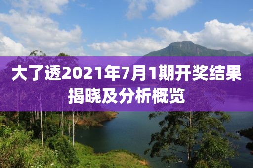 大了透2021年7月1期开奖结果揭晓及分析概览