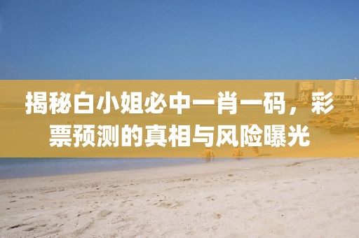 揭秘白小姐必中一肖一码，彩票预测的真相与风险曝光
