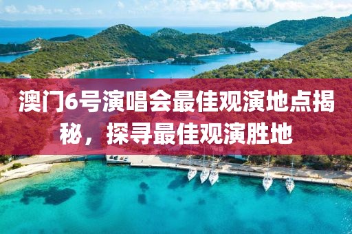 澳门6号演唱会最佳观演地点揭秘，探寻最佳观演胜地