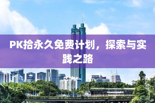 PK拾永久免费计划，探索与实践之路