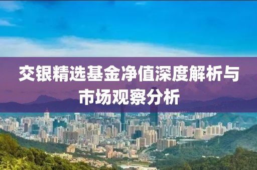 交银精选基金净值深度解析与市场观察分析