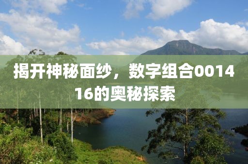 揭开神秘面纱，数字组合001416的奥秘探索