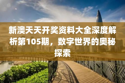 新澳天天开奖资料大全深度解析第105期，数字世界的奥秘探索