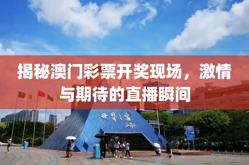 揭秘澳门彩票开奖现场，激情与期待的直播瞬间